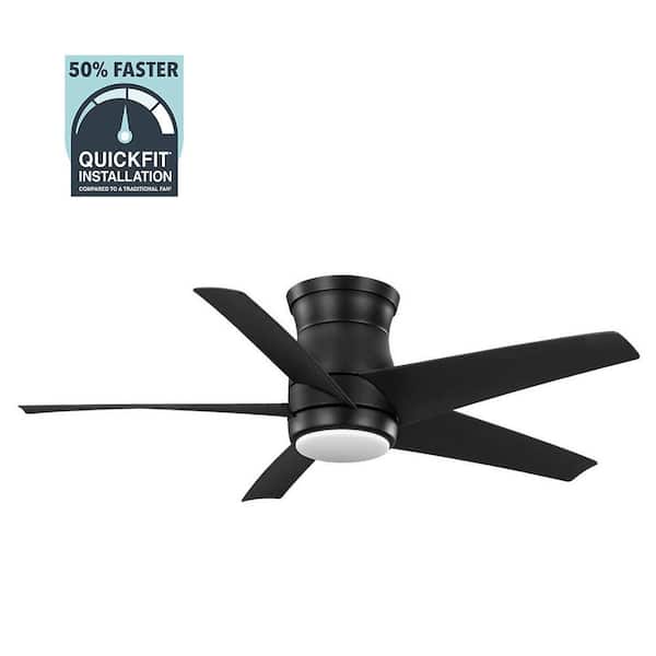 Hampton Bay Mena 44 in. White Color Changing Integrated LED Indoor