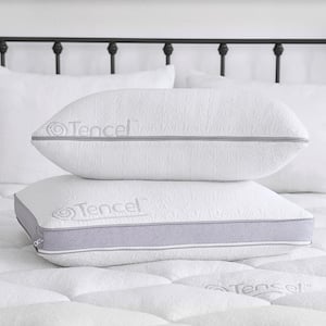 Customizable Comfort Gel Standard Memory Foam Pillow, Tencel Cover, Soft-Medium-Firm Adjustable Support