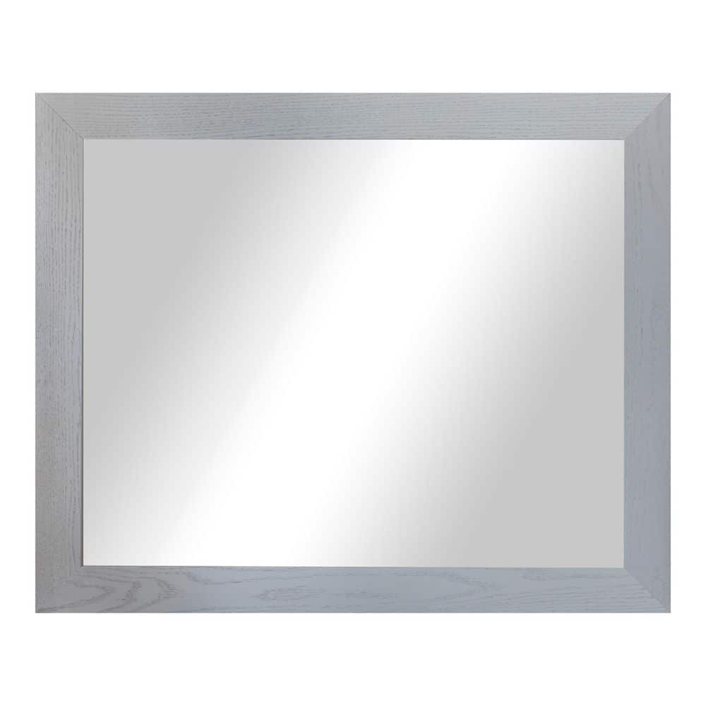3 in. Grey Frame (44 in. W x 33 in. H) Oak Hardwood Rectangle Wall Mirror price history on PriceWatchPro
