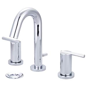 i2v 8 in. Widespread 2-Handle Bathroom Faucet with Brass Pop Up in Polished Chrome