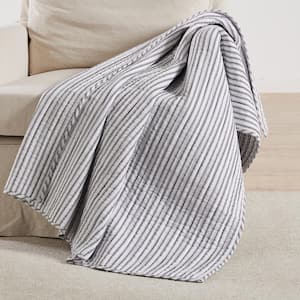 Charcoal quilted throw new arrivals