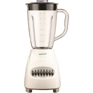50 oz. 12-Speed White Electric Blender with Plastic Jar