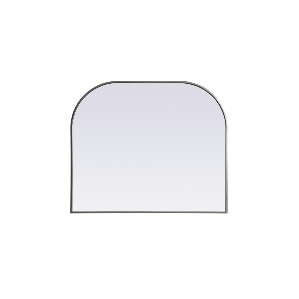 Simply Living 40 in. W x 34 in. H Arch Metal Framed Silver Mirror
