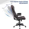 Pinksvdas Brown Vibrating, Adjustable Ergonomic Reclining Chair with Lumbar  Support A5080 BR - The Home Depot