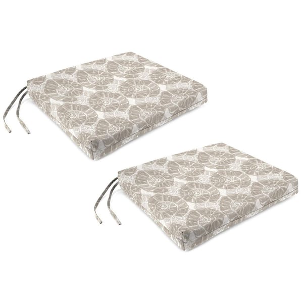 19 in. W x 17 in. D x 2 in. T Rectangular Outdoor Seat Cushion in Conchel Rum (2-Pack)