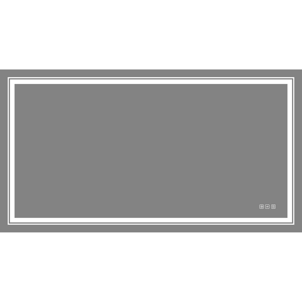 55 in. W x 30 in. H Rectangular Frameless LED Wall Bathroom Vanity Mirror i