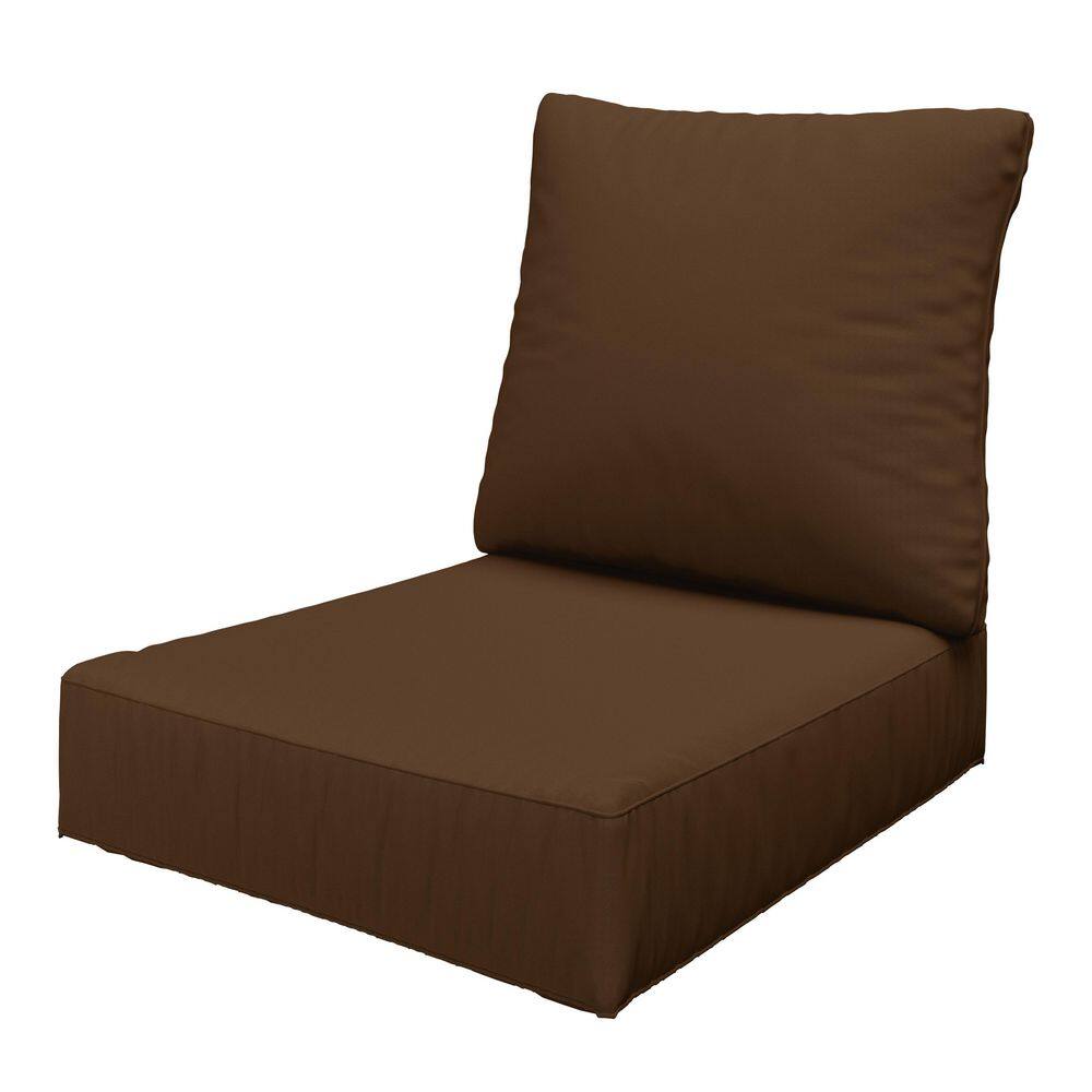 24 in. x 24 in. x 6.5 in. Outdoor Repacement Deep Seating Lounge Chair Cushion with Backrest Chocolate price history on PriceWatchPro