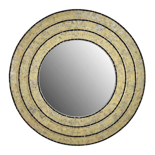 Fetco Sahlu Cream Mosaic Mirror