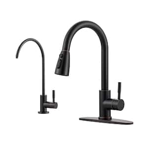Single Handle Pull Down Sprayer Kitchen Faucet with Water Filter Faucet Stainless Steel in Oil Rubbed Bronze