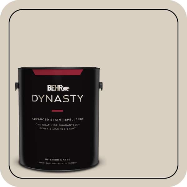 BEHR DYNASTY 1 gal. Designer Collection #DC-011 Gray Envelope Matte Interior Stain-Blocking Paint & Primer