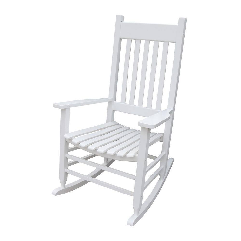 Anky White Wood Outdoor Rocking Chair price history on PriceWatchPro