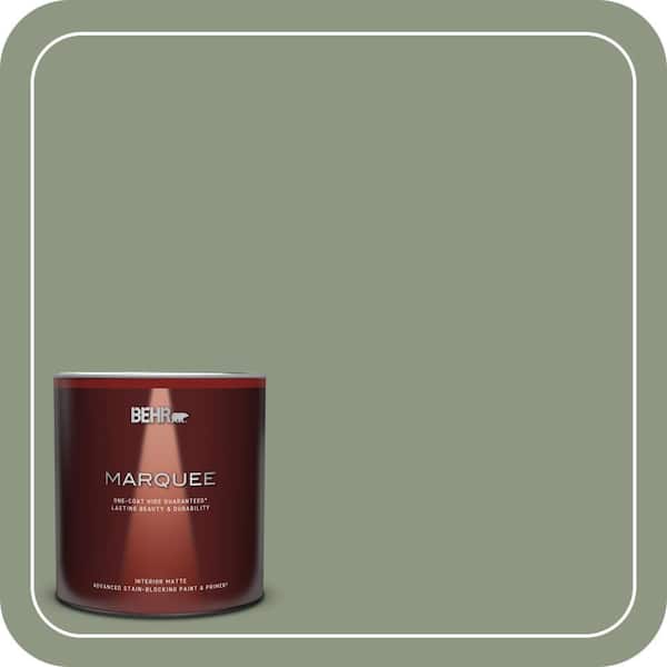 BEHR MARQUEE 1 qt. #PPU11-17 Hillside Green Matte Interior Paint & Primer