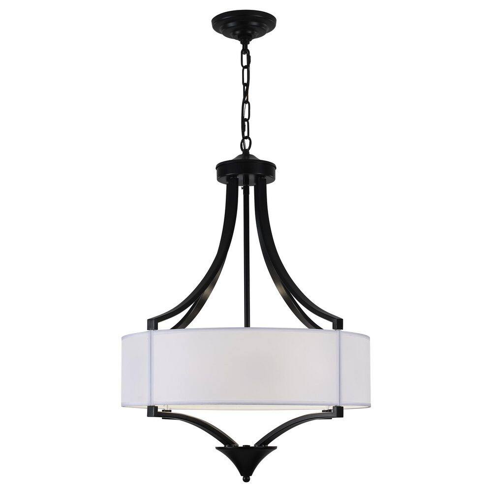 6-Light Black Modern Drum Chandelier for Kitchen Island Living Room Light Fixture with White Fabric Shade price history on PriceWatchPro
