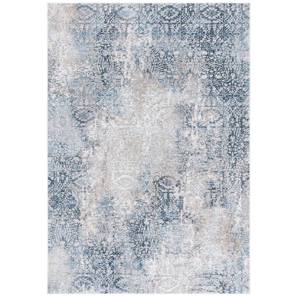 SAFAVIEH Parker 5 ft. x 8 ft. Blue/Taupe Distressed Abstract Area Rug