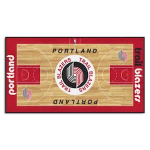 NBA Retro Portland Trail Blazers Red 2 ft. x 4 ft. Court Area Rug