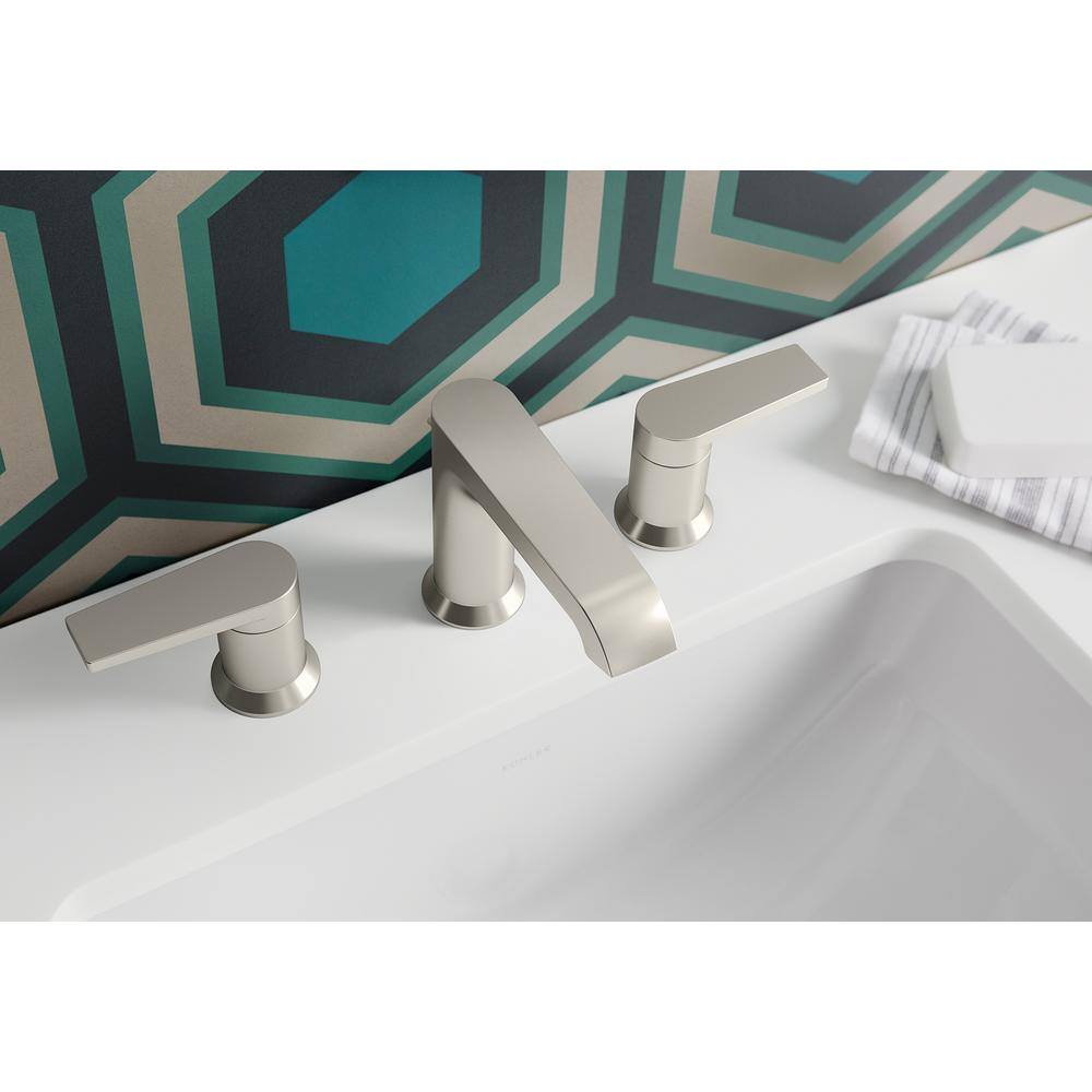 Kohler Hint 4.75" Vibrant Brushed Nickel Widespread Bathroom Faucet