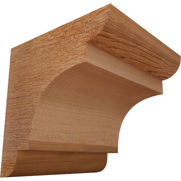 Ekena Millwork 6 in. x 6 in. x 6 in. Western Red Cedar New Brighton Rough Sawn Corbel