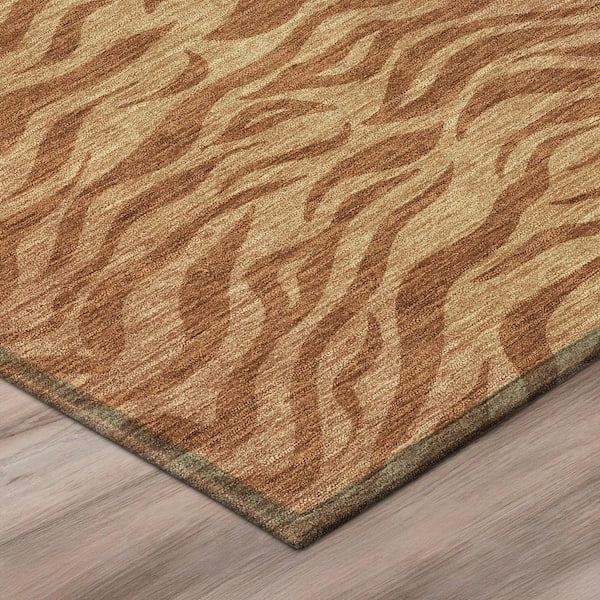 Chantille Machine Washable Indoor/Outdoor Abstract ACN2925 Paprika 10 ft. x 14 ft. Area Rug
