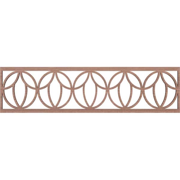 Ekena Millwork Shoshoni Fretwork 0.375 in. D x 47 in. W x 12 in. L Walnut Wood Panel Moulding