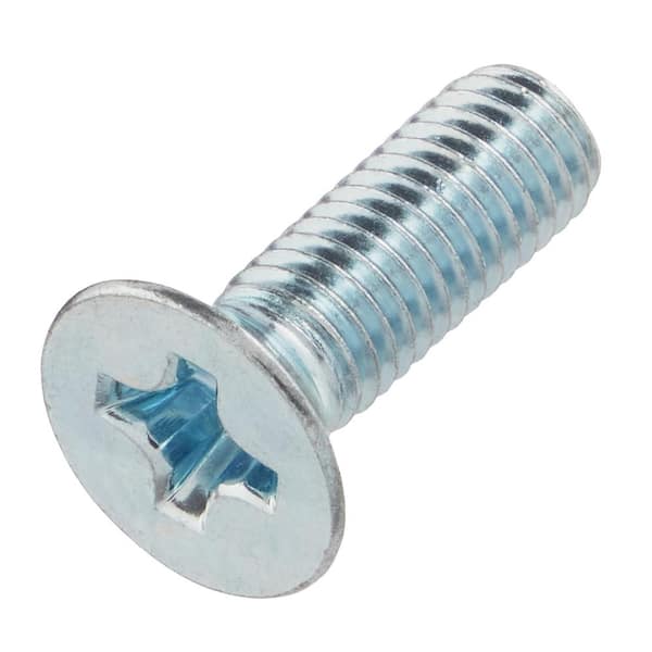 M8-1.25x25mm Zinc Flat Head Phillips Drive Machine Screw 1-Piece