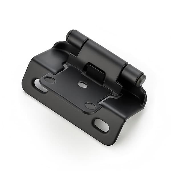 50-Pack Self-Closing Face Frame Cabinet Hinges, Cabinet Door Hinges Face Mount Cabinet Hardware, Black