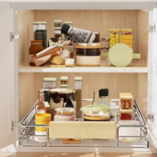 Pull Down Shelf Upper Kitchen Wall Cabinet Storage Organizer 24inch Cabinet  USA