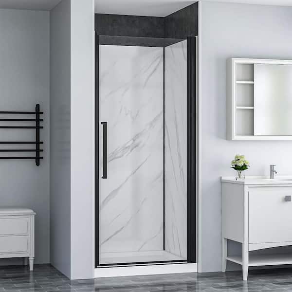 York 36 in. x 36 in. x 79 in. Alcove Shower Stall/Kit with Door, Base and Walls in Black
