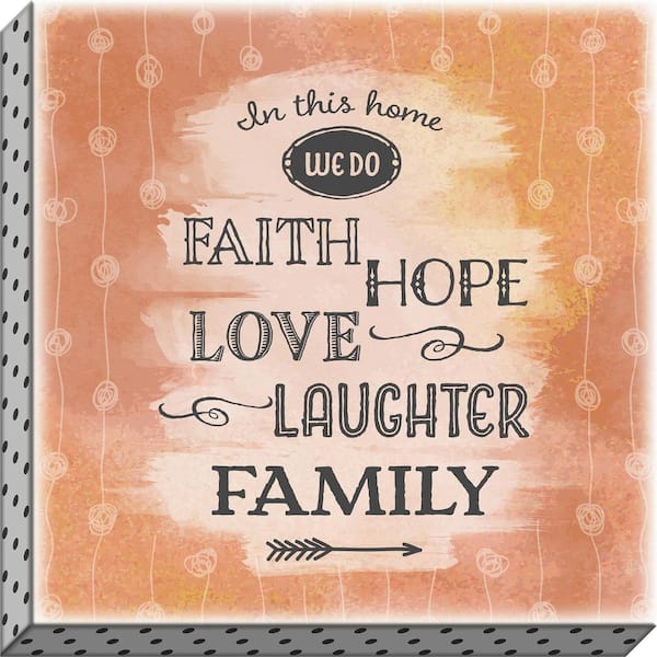 Unbranded Accentuate the Positive "In This Home" By Carpentree Canvas