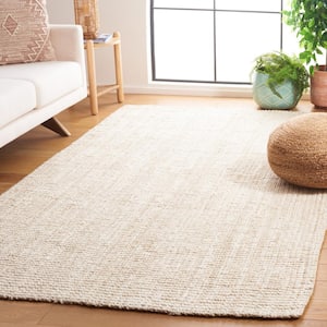 Natural Fiber Ivory 2 ft. x 5 ft. Woven Cross Stitch Area Rug