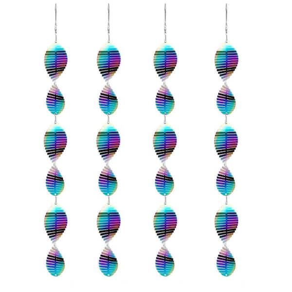 Colorful Bird Deterrents for Outside, 12 Discs Reflective Bird Scare Discs Keep Woodpecker Pigeon Away from House