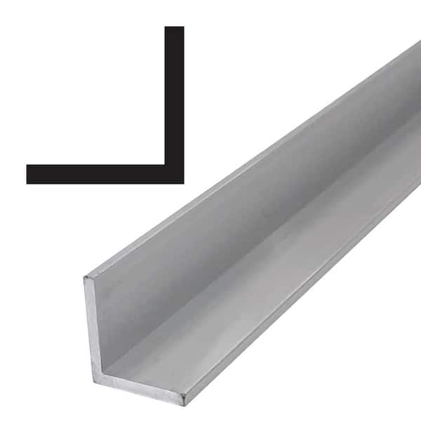 Alexandria Moulding AT 005 1 in. D x 1 in. W x 96 in. L Metal Mira Satin Clear Angle Moulding