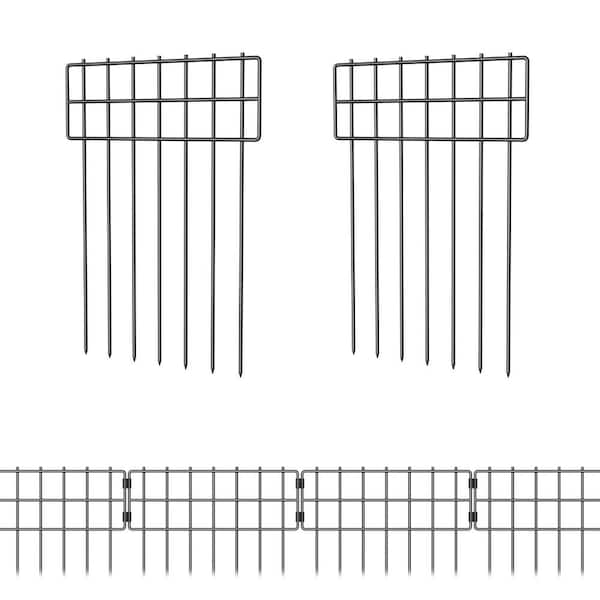 Oumilen 17 in. H x 27 ft. L Metal Barrier Fence No Dig Garden Fencing (25-Pack)