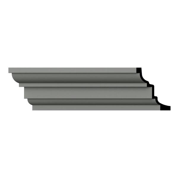 Ekena Millwork Henry 7.875 in. D x 12.625 in. W x 96 in. L Polyurethane Crown Moulding