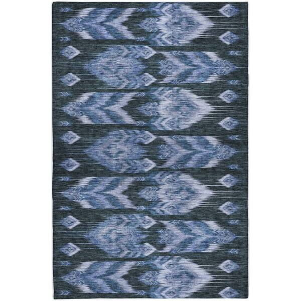 Dream Shag Premium Machine Washable Abstract ADS812 Blue 5 ft. x 7 ft. 6 in. Area Rug