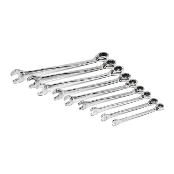 GEARWRENCH SAE 72-Tooth X-Beam Reversible Combination Ratcheting Wrench Tool Set (9-Piece)