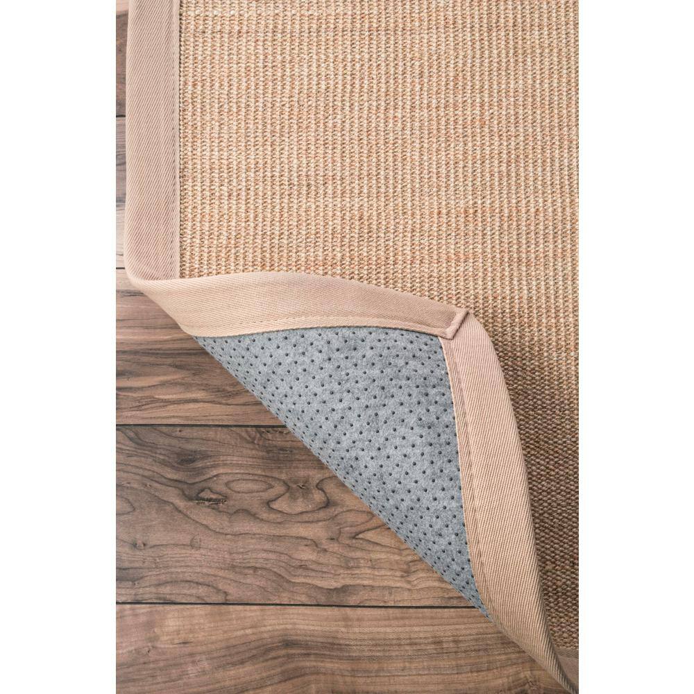 Beige Flat Woven Sisal Rectangular Accent Rug, 2' x 3'