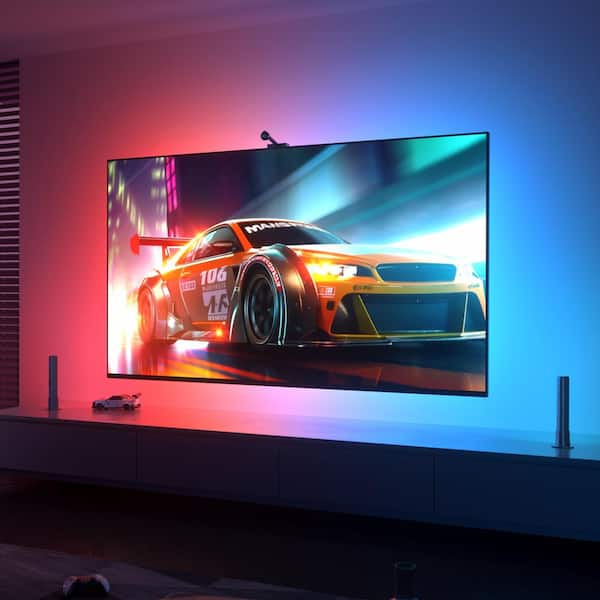  Philips Hue 65 Smart TV Light Strip with Play Bars - White &  Color Ambiance LED Color-Changing TV BackLight - Sync with TV,Music,and  Gaming - Requires Bridge and Sync Box 