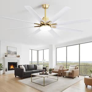 66 in. LED Indoor/Outdoor Gold Smart Ceiling Fan with Remote and App Control