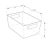 Azar Displays 11.25 in. W x 7.5 in. D x 5 in. H Large Storage Tote Bins  with Handle Clear Color (Pack of 4) 556237 - The Home Depot