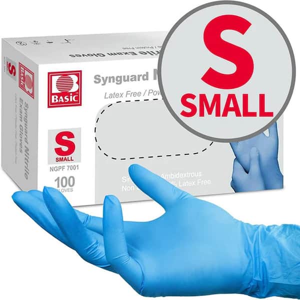 3. 5Mil Small Exam Nitrile Gloves in Blue (Case of 1000)