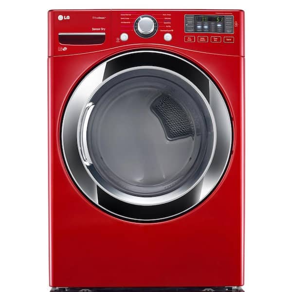 LG 7.4 cu. ft. Gas Dryer with Steam in Wild Cherry Red, ENERGY STAR