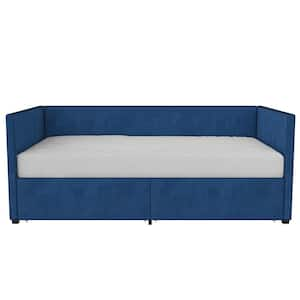 Maddison Modern Glam Daybed with Storage, Twin, Blue