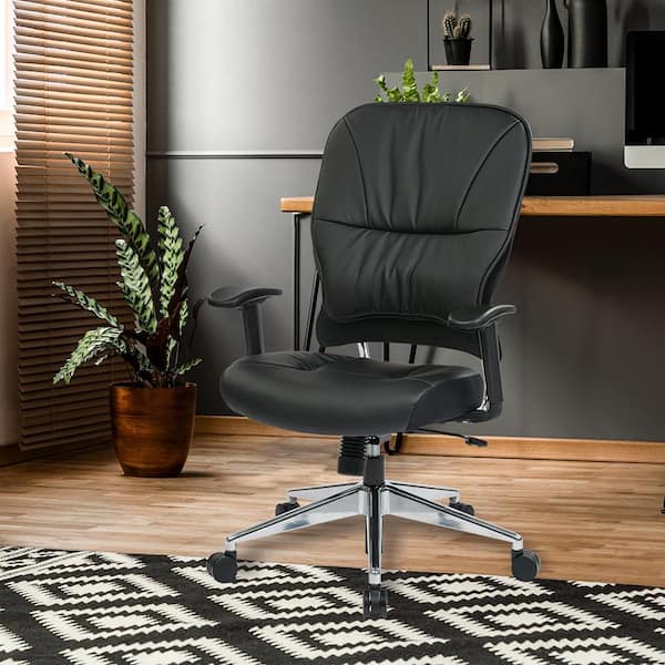 Office Star Products Black Bonded Leather Managers Chair 32-E33P918P - The  Home Depot