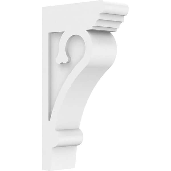 Ekena Millwork 3-1/2 in. x 16 in. x 8 in. Standard Mayflower Unfinished Architectural Grade PVC Corbel