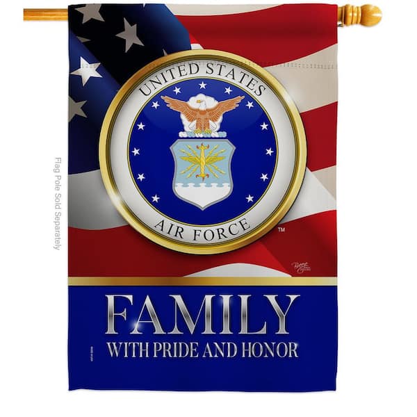 2.3 ft. x 3.3 ft. US Air Force Family Honor House Flag 2-Sided Armed Forces Decorative Vertical Flags