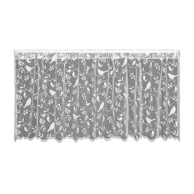 Heritage Lace Bristol Garden 18 in. L Polyester Valance in White-6305W