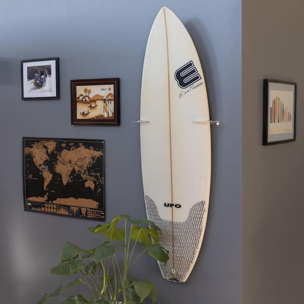 StoreYour Maui Surfboard Display Vertical Clear Rack Holds 50 lbs