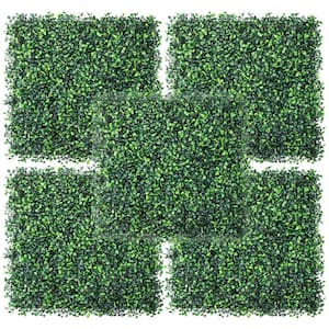 36- Pieces 20 in. x 20 in. x 1.8 in., Artificial Boxwood Hedge Grass Wall Panel Faux Greenery UV Protected