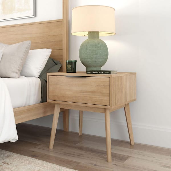 Haven Blonde 1 Drawer 24 in. W Nightstand