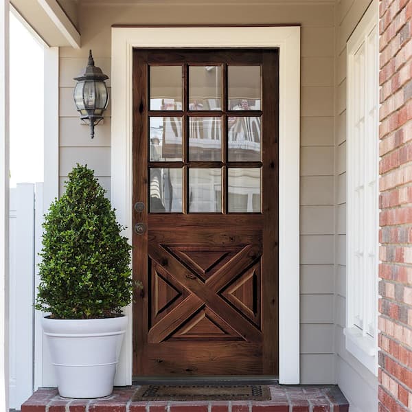 rustic wood front doors